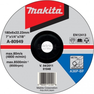 Brusný kotouč 180x6x22mm na ocel Makita