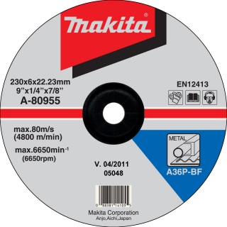 Brusný kotouč 230x6x22mm na ocel Makita