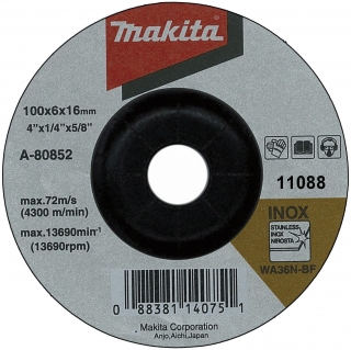Brusný kotouč 100x6x16mm na nerez Makita