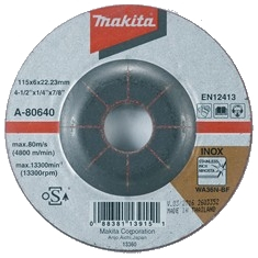 Brusný kotouč 115x6x22mm na nerez Makita