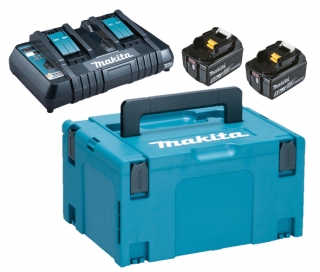 Sada 2x BL1850B+nabíječka DC18RD+Makpac Makita